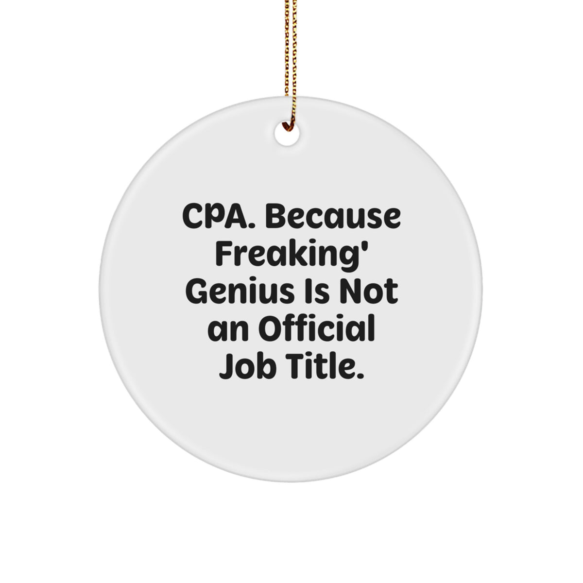 Cpa Keepsake Christmas Ornament for Him Gift – Humorous Professional - Image 1