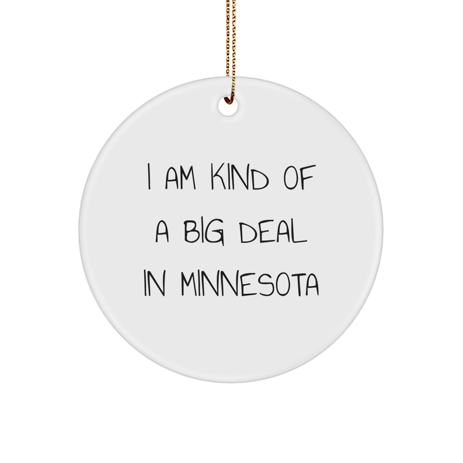Funny Minnesota Christmas Circle Ornament Gifts from Friends, Gifts for Men Women in MN, I Am Kind Of A Prime Selection In Minnesota - Image 1