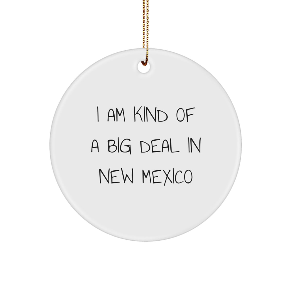 New Mexico Gifts for Friends from New Mexico - I Am Kind Of A Prime Selection In New Mexico Funny Circle Ornament, Christmas Unique Gifts for Family, Friends, or Coworkers - Image 1