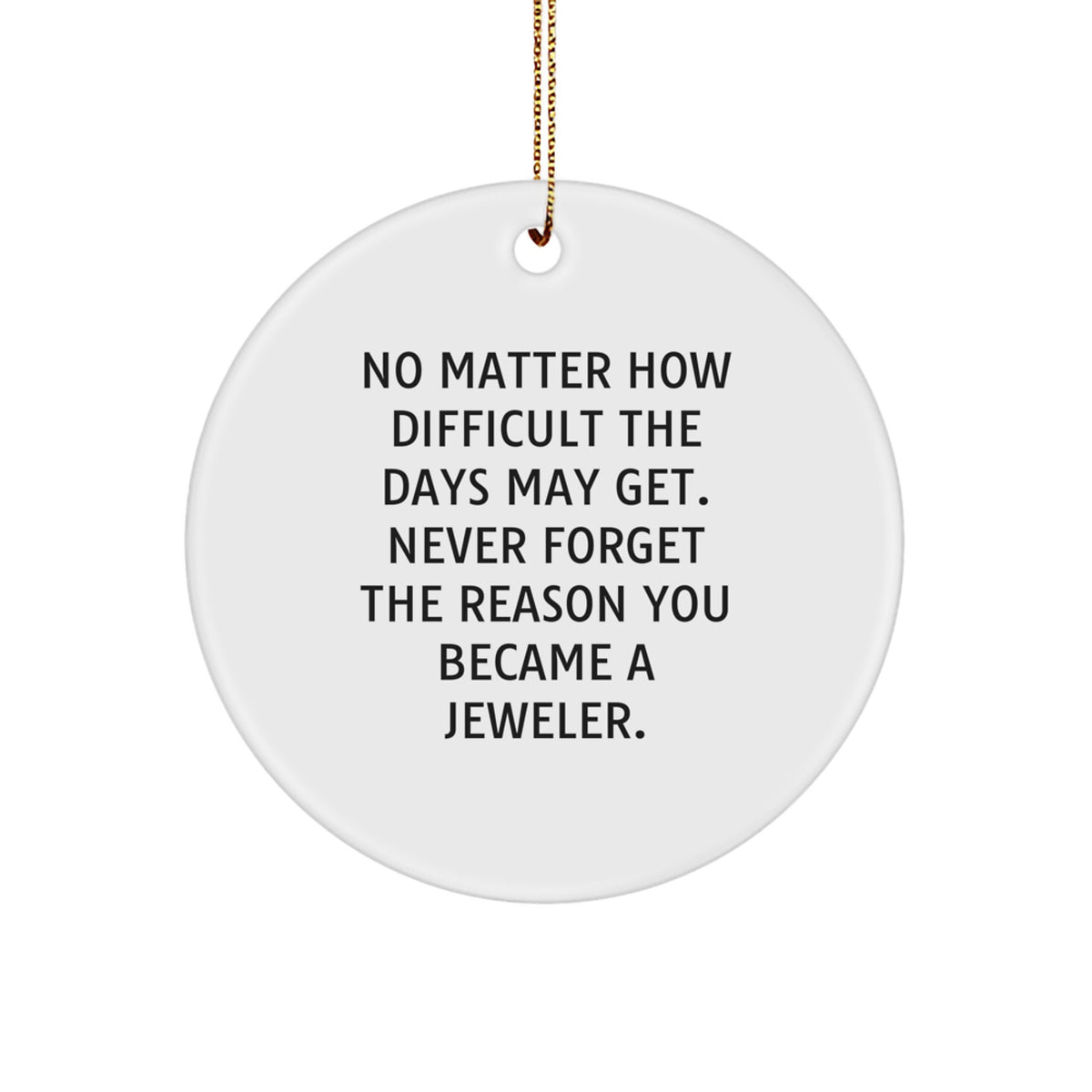 Jeweler Circle Ornament Christmas Gift for Her Holiday Keepsake Present - Image 1
