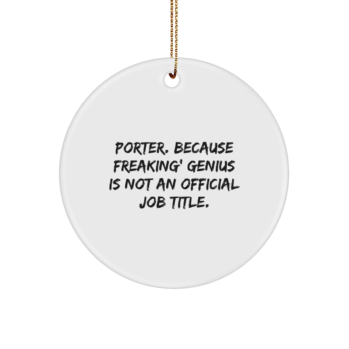 Christmas Gift for Her Porter Circle Ornament Present Bright Vivid - Image 1