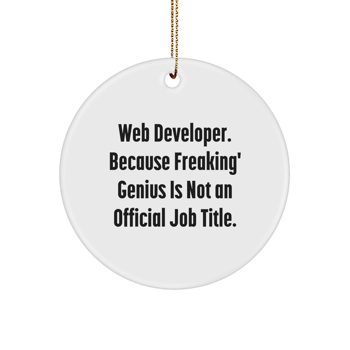 Web Developer Keepsake Christmas Ornament for Him Gift - Image 1