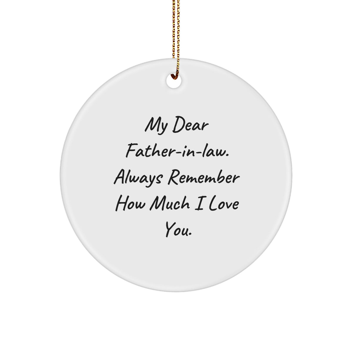 Circle Ornament for Coworkers Idea Christmas Gift for Father-in-Law - Image 1