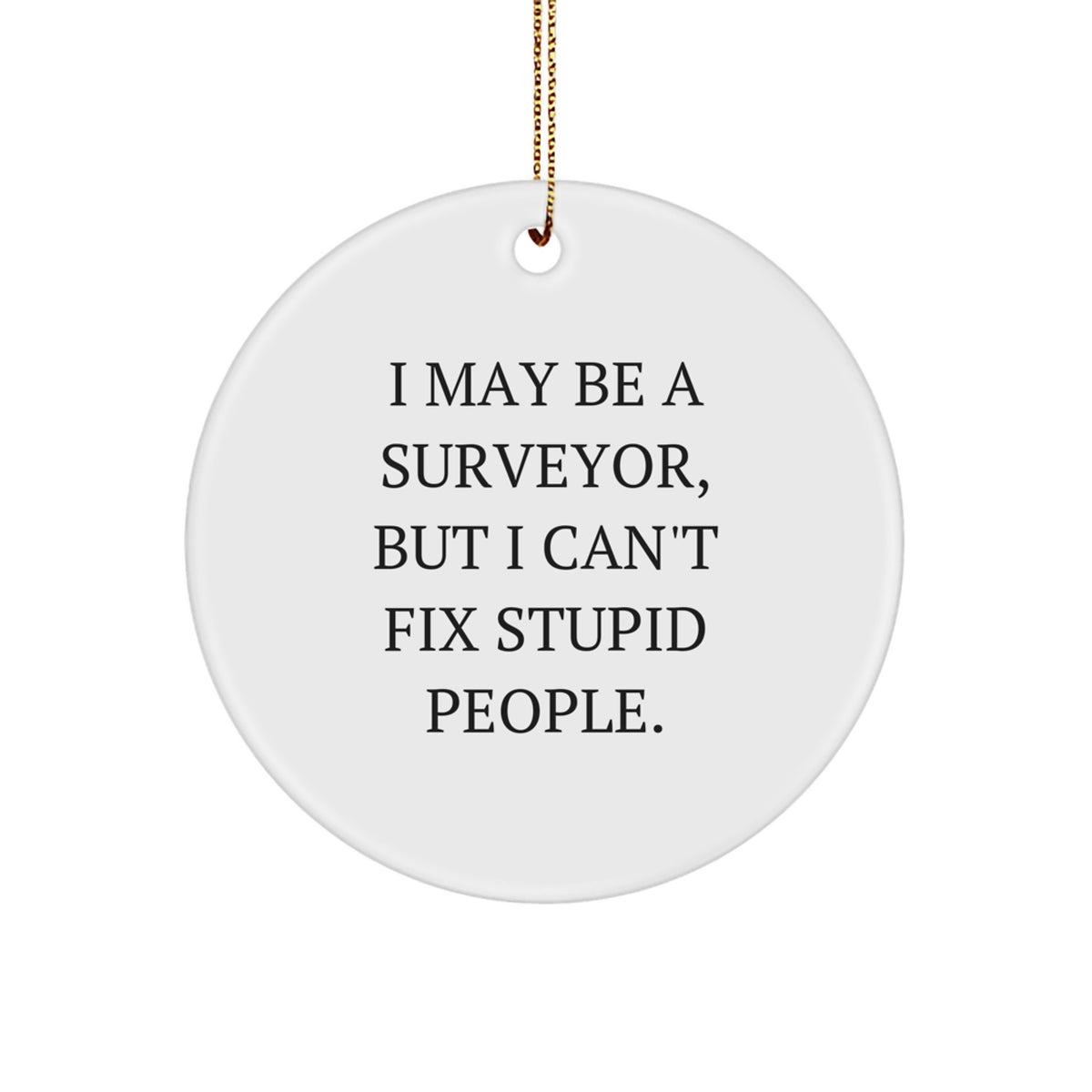 Christmas Ornament Gift Surveyor Humor - I May Be A Surveyor, But I - Image 1