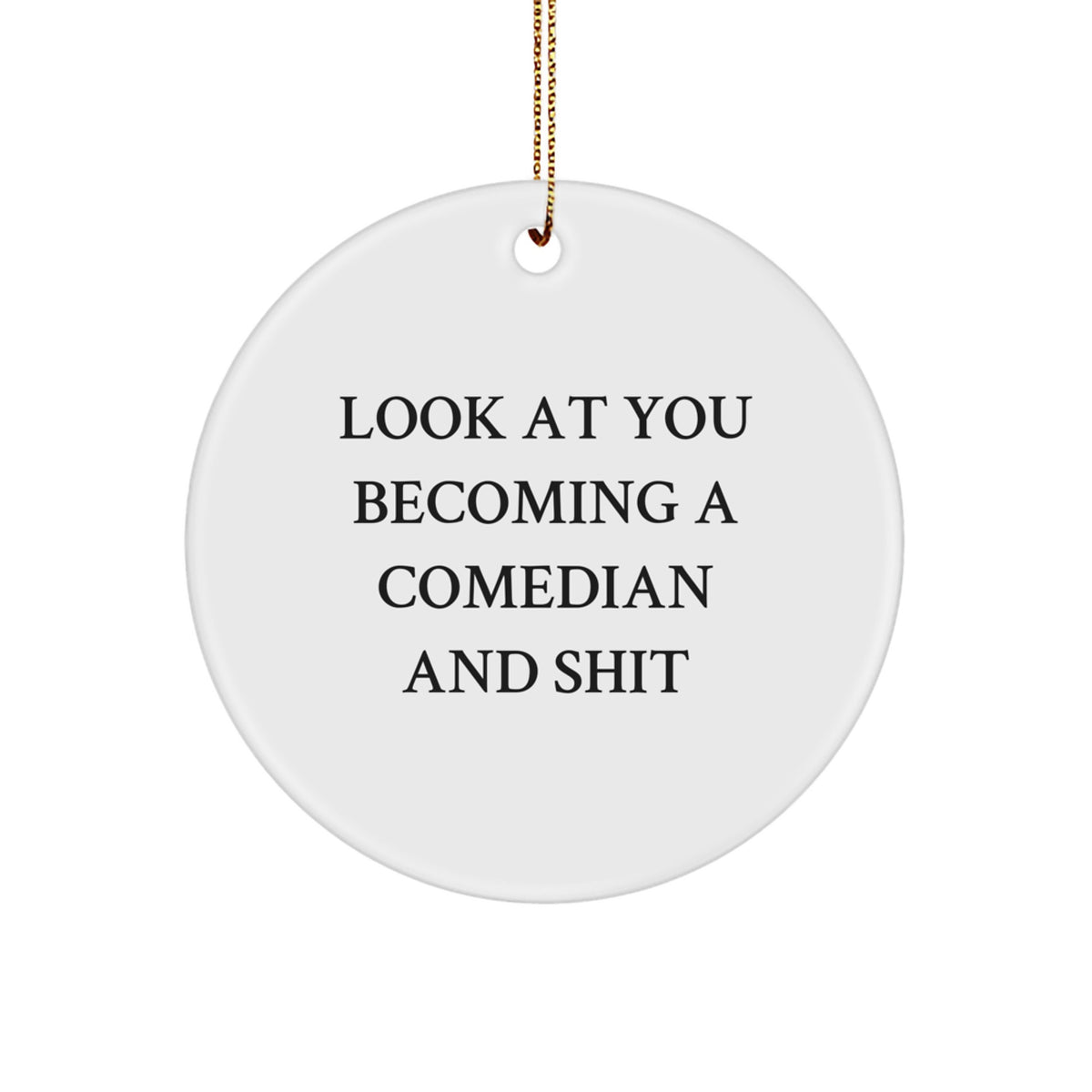Christmas Gift for Teens Hilarious Comedian Ornament - Look At You - Image 1