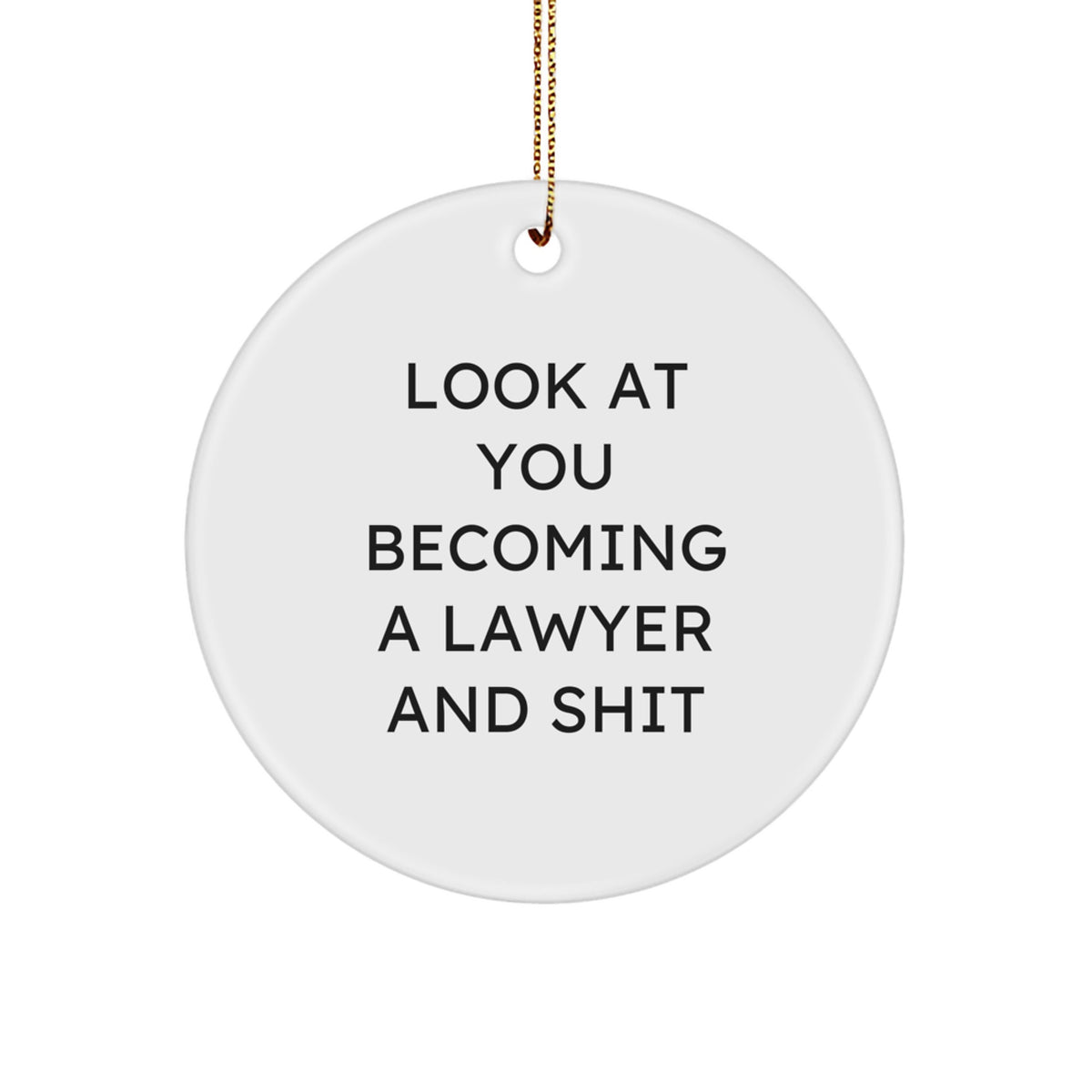 Christmas Ornament Gift for Family Lawyer Quote - Look At You Becoming A - Image 1