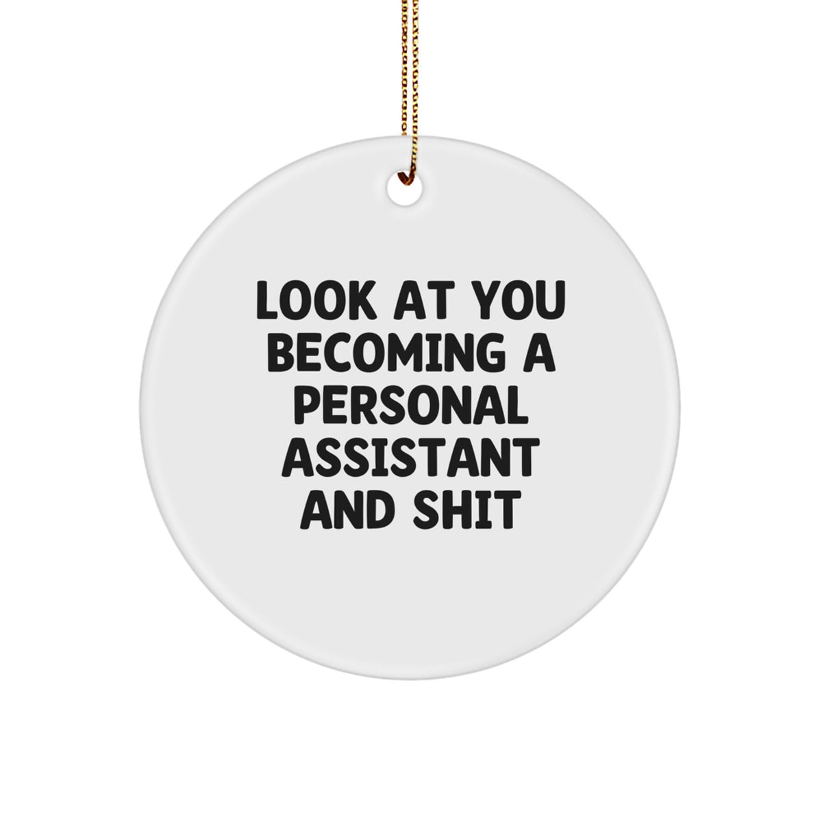 Personal Assistant Christmas Ornament Gift for Coworkers - Funny 'Look - Image 1
