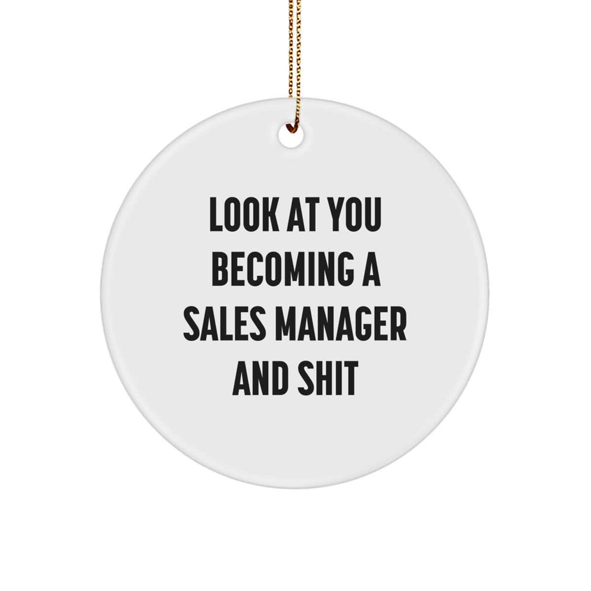 Funny Sales Manager Gifts for Men - Look At You Becoming A Sales Manager And Shit - Christmas Unique Ornaments for Office, Home Decor - Image 1