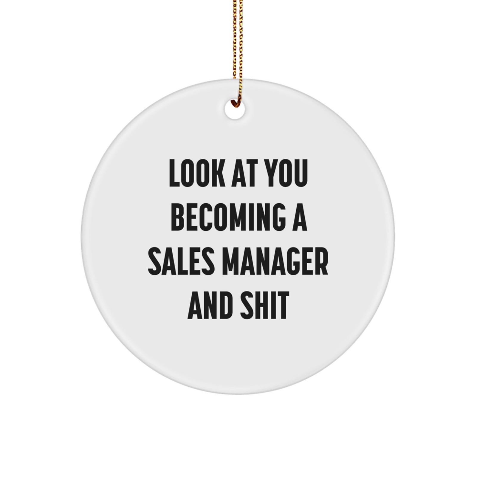 Funny Sales Manager Gifts for Men - Look At You Becoming A Sales Manager And Shit - Christmas Unique Ornaments for Office, Home Decor - Image 1