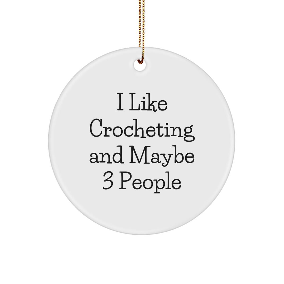 Whimsical Crocheting Circle Ornament for Friends Christmas Gift - Image 1