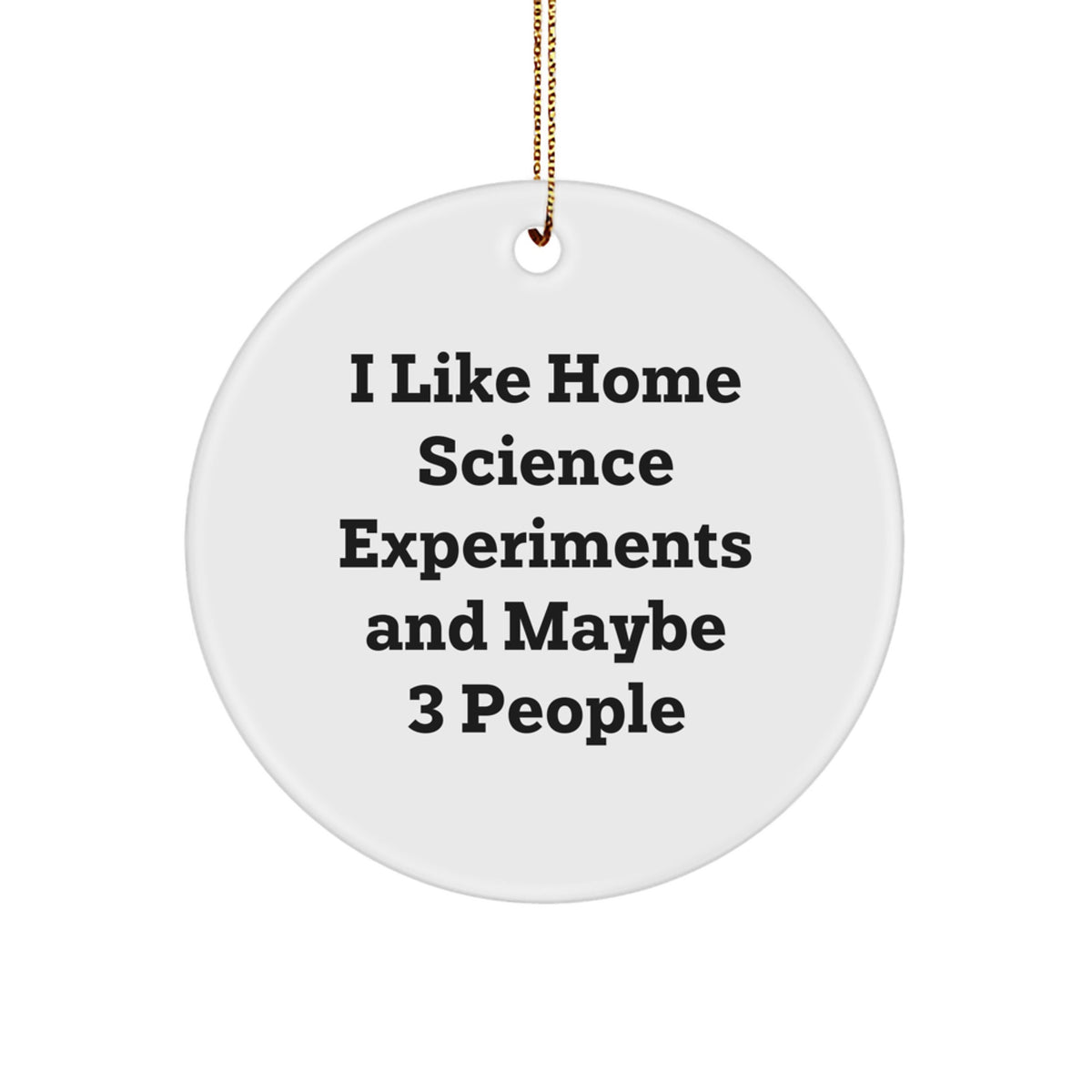 Home Science Experiments Gifts for Him - Circle Ornament with Funny Quote - Gifts from Friends for Home Science Experiments Enthusiasts - Christmas Unique Ornaments - Image 1