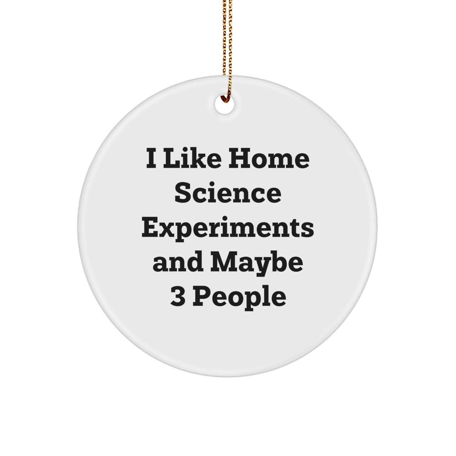 Home Science Experiments Gifts for Him - Circle Ornament with Funny Quote - Gifts from Friends for Home Science Experiments Enthusiasts - Christmas Unique Ornaments - Image 1