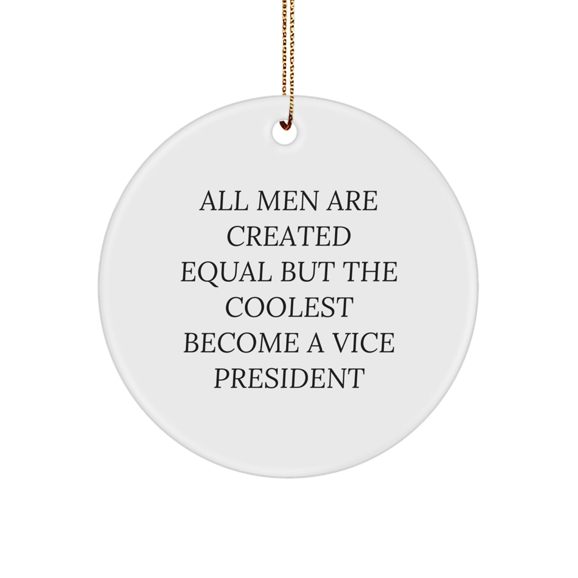 Funny Vice President Circle Ornament for Christmas Unique Gifts from Friends to Vice President Men - Image 1
