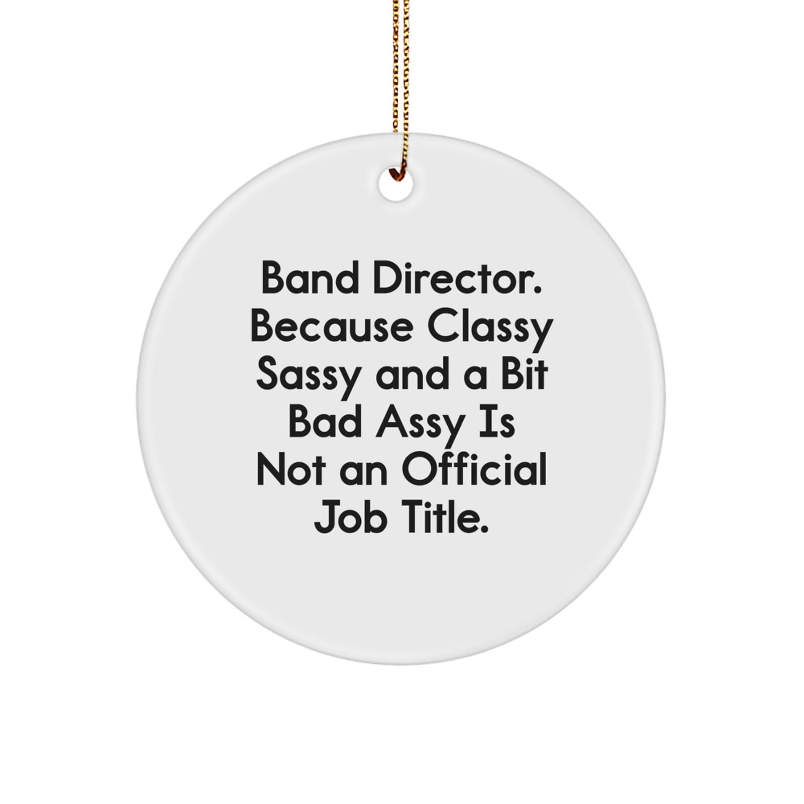 Funny Band Director Gifts from Friends, Unique Circle Ornament for Men, Women, Coworkers, Family - Band Director Christmas Unique Gifts - Image 1