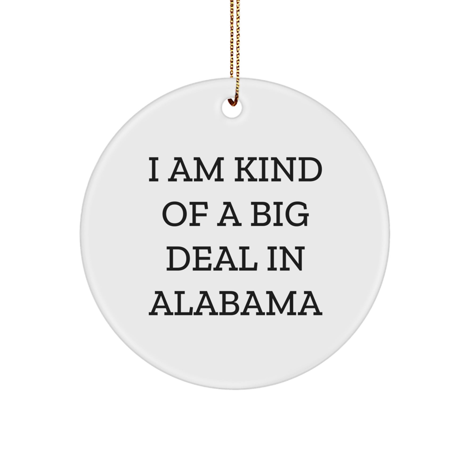Funny Alabama Circle Ornament Gifts for Men from Friends - Christmas Unique - Image 1