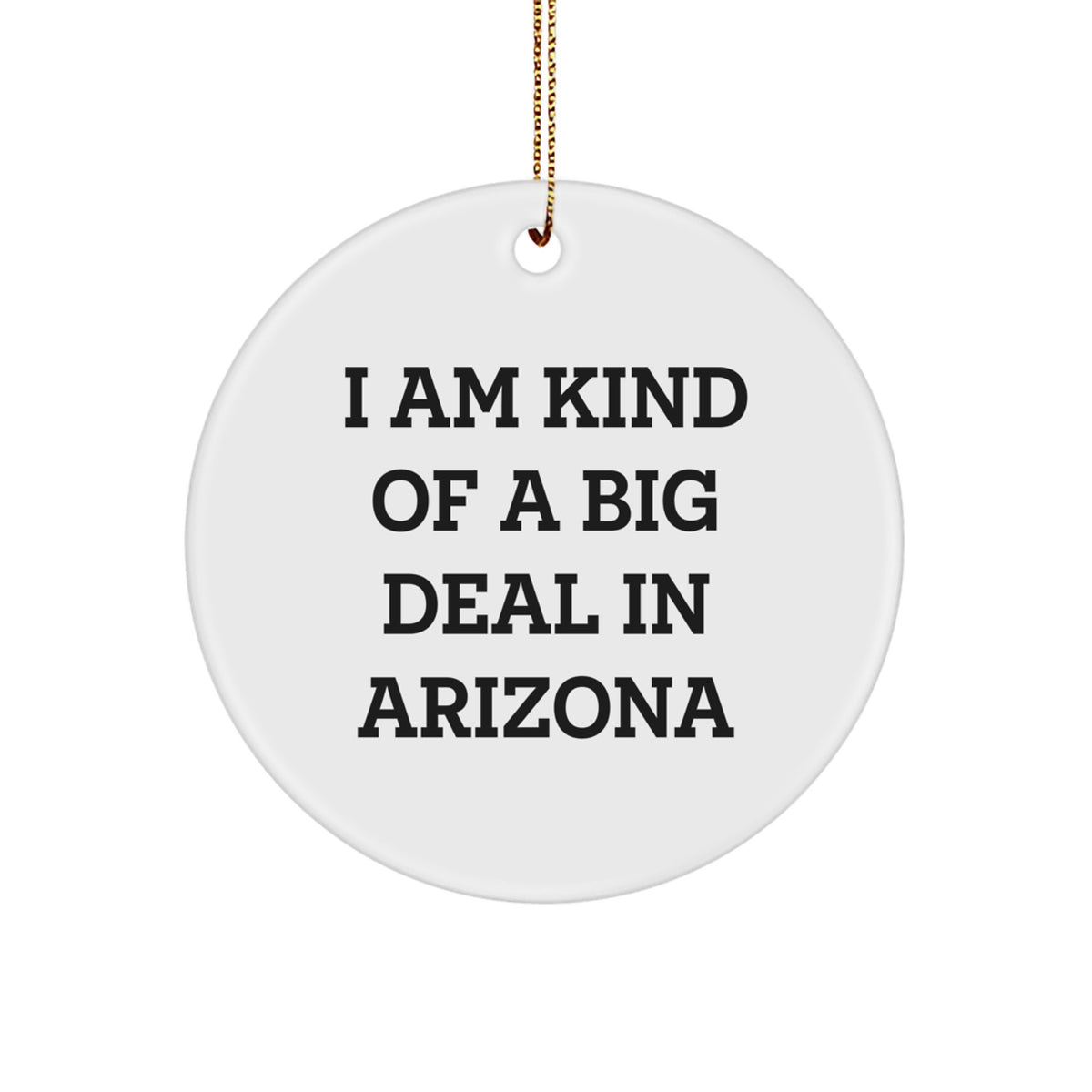 Arizona Circle Ornament Funny Quote Gifts from Family Members for Arizona Christmas - Image 1