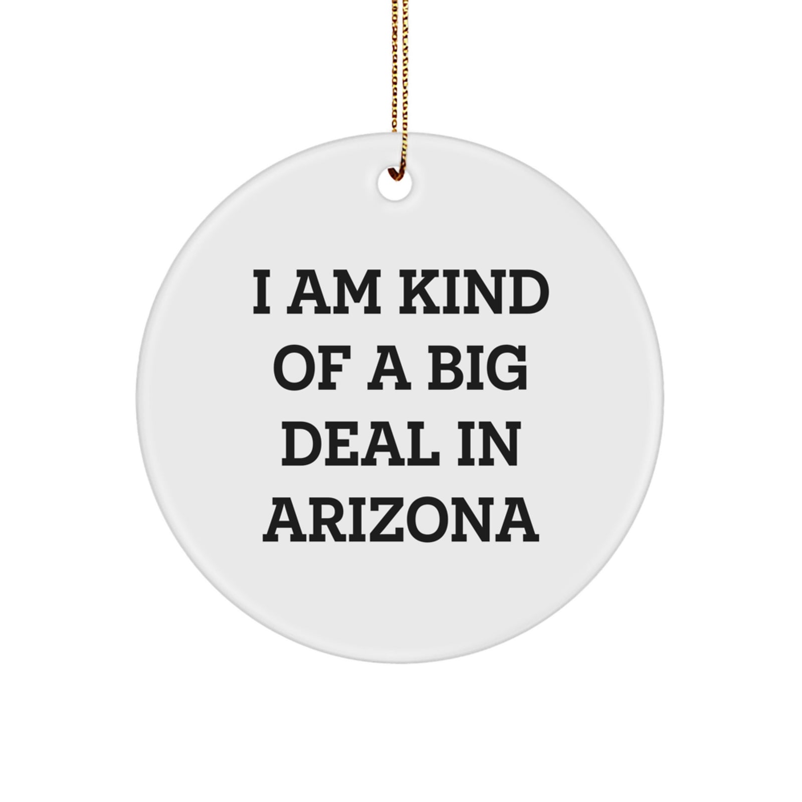 Arizona Circle Ornament Funny Quote Gifts from Family Members for Arizona Christmas - Image 1