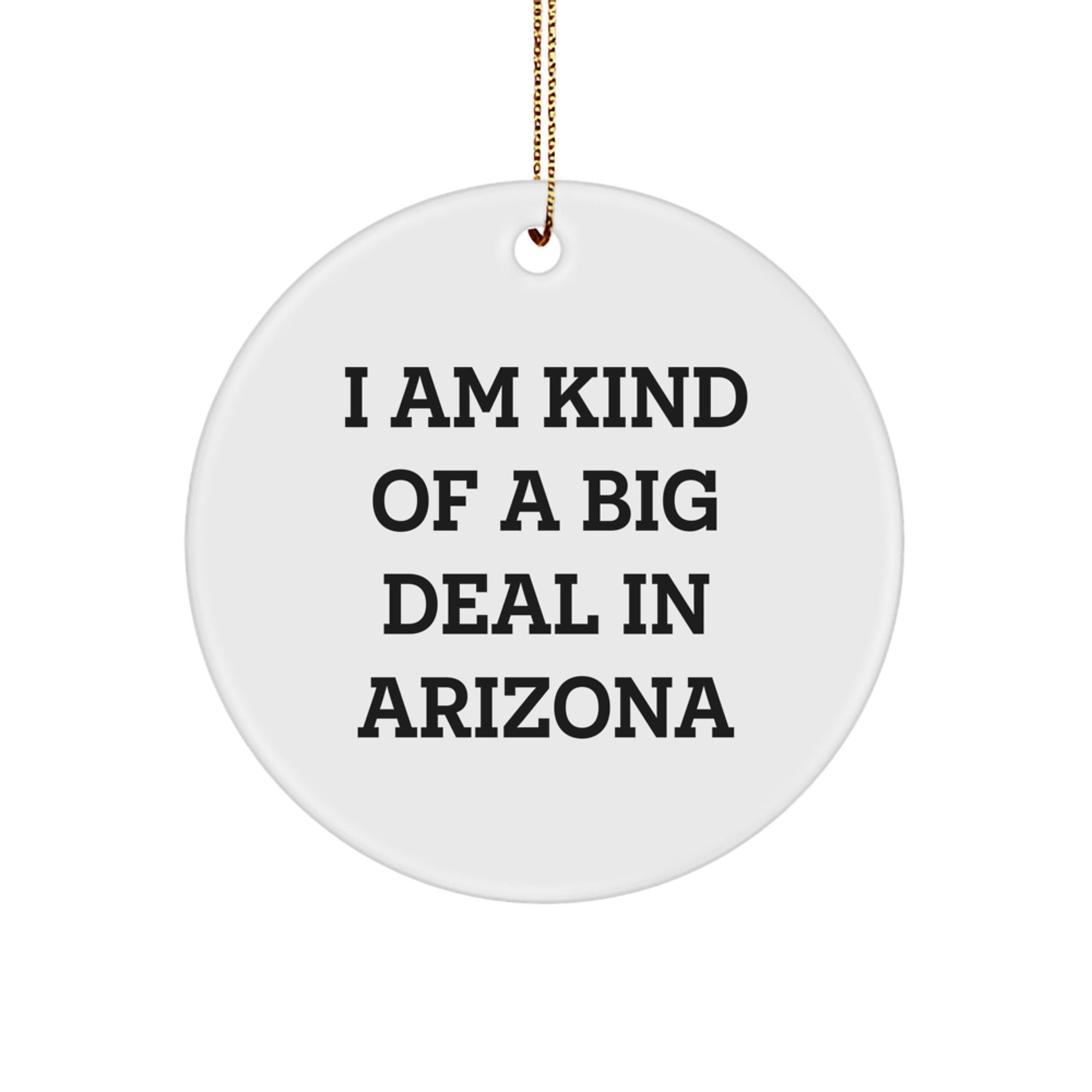Arizona Circle Ornament Funny Quote Gifts from Family Members for Arizona Christmas - Image 1