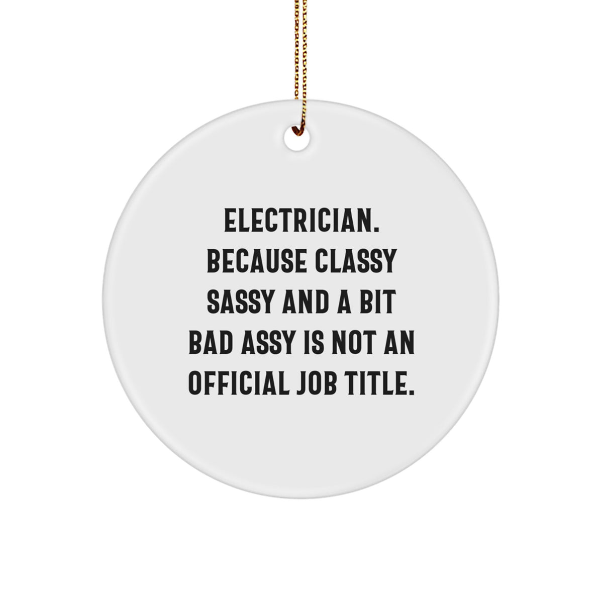 Electrician Keepsake Christmas Ornament for Him Gift – Holiday Tree - Image 1