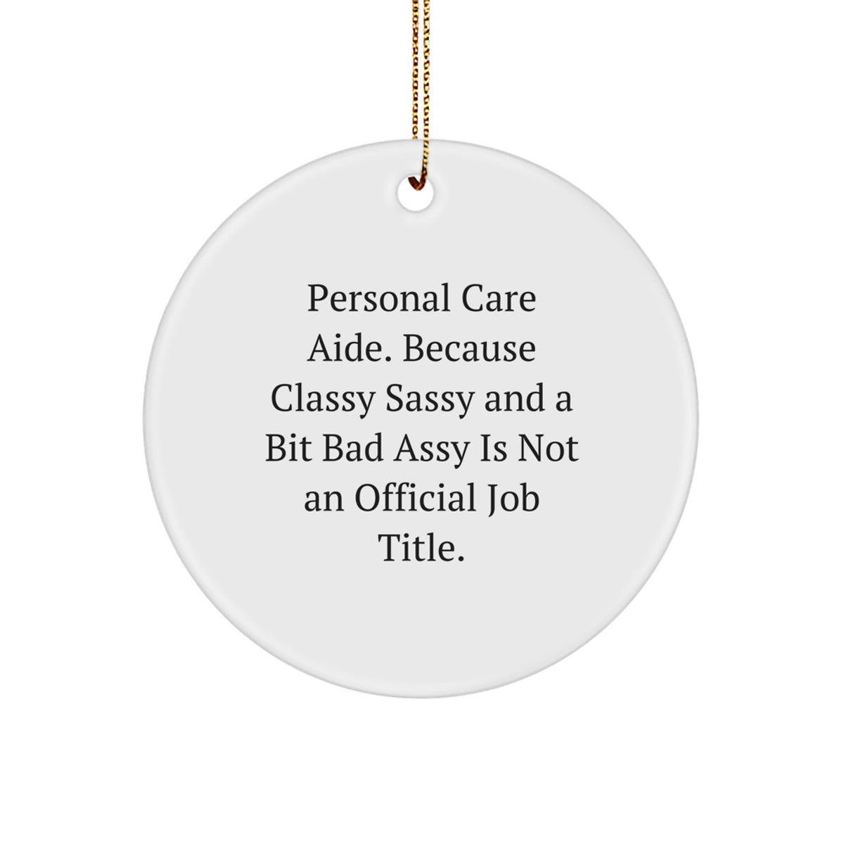 Funny Personal Care Aide Gifts from Friends, Unique Circle Ornaments for Christmas Unique Gifts - Image 1