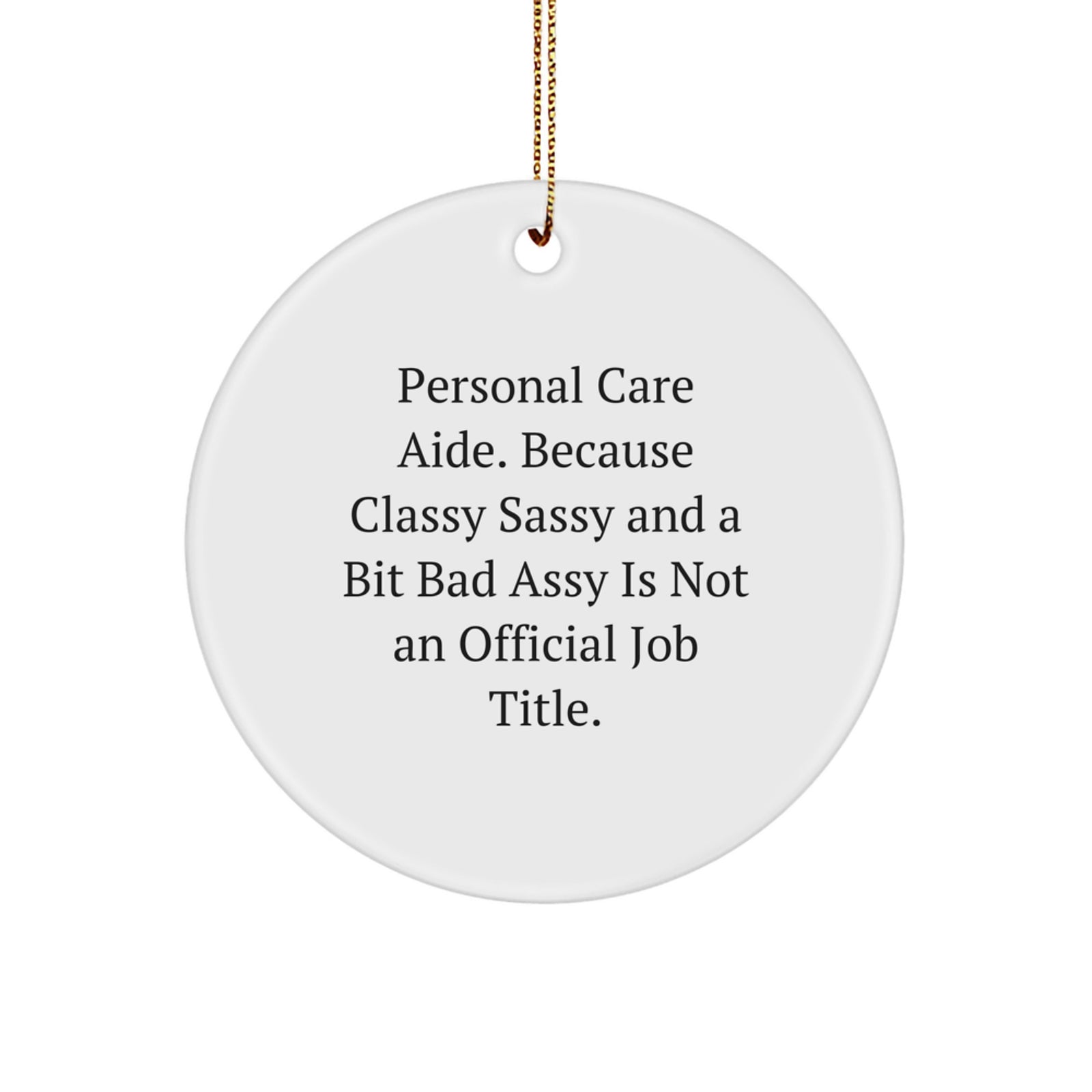 Funny Personal Care Aide Gifts from Friends, Unique Circle Ornaments for Christmas Unique Gifts - Image 1