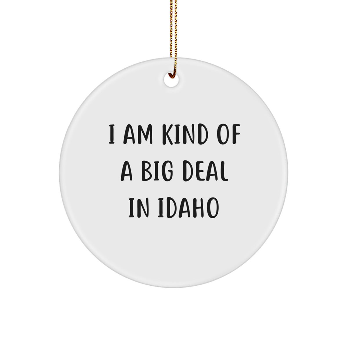 Funny Idaho Circle Ornament Gifts from Men for Family - &#39;I Am Kind Of A Prime Selection In Idaho&#39; Christmas Unique Gifts - Image 1