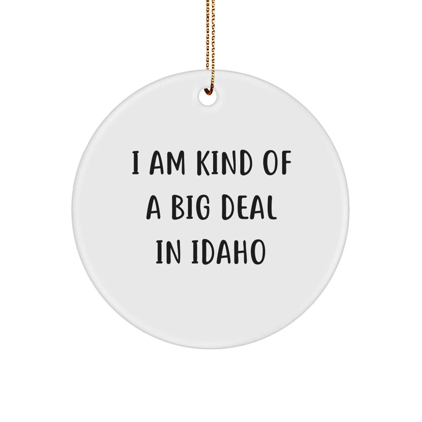 Funny Idaho Circle Ornament Gifts from Men for Family - 'I Am Kind Of A Prime Selection In Idaho' Christmas Unique Gifts - Image 1
