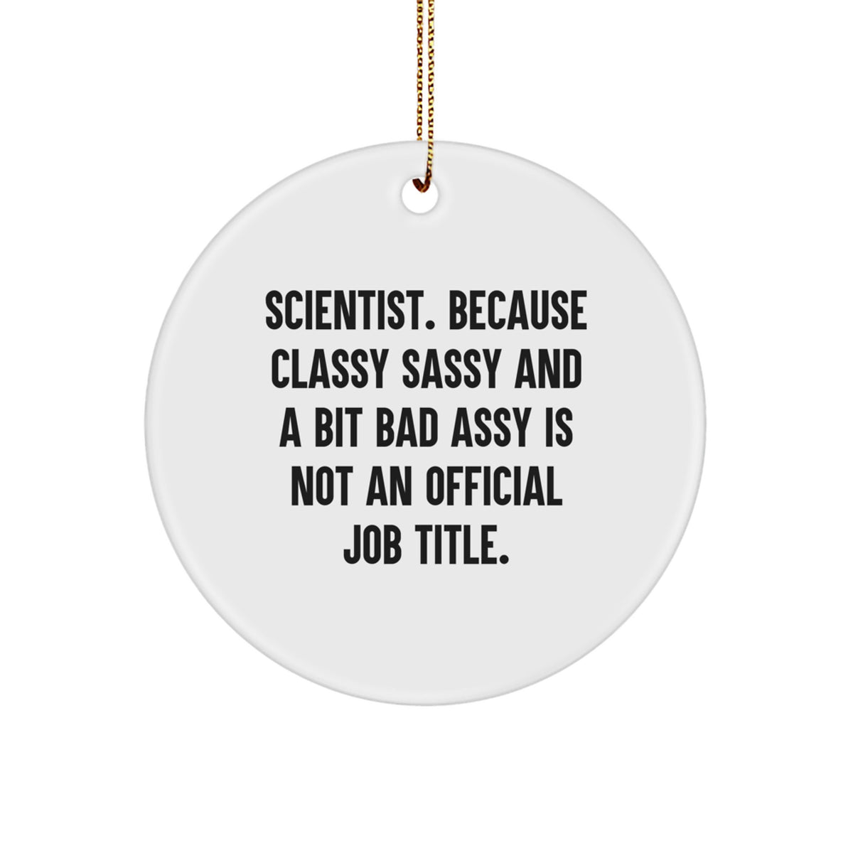 Scientist MDF Circle Ornament Funny Quote Gifts from Family Friends Coworkers for Scientist Men Women - Scientist Christmas Unique Gift Idea - Image 1