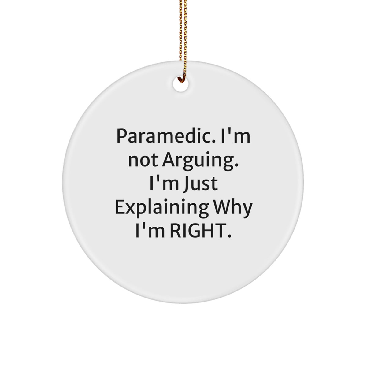 Funny Rescue Worker Gifts for Rescue Worker Men Women Friends Family - Rescue Worker Circle Ornament with Inspirational Quote - Christmas Unique Gifts from Family to Rescue Worker - Image 1