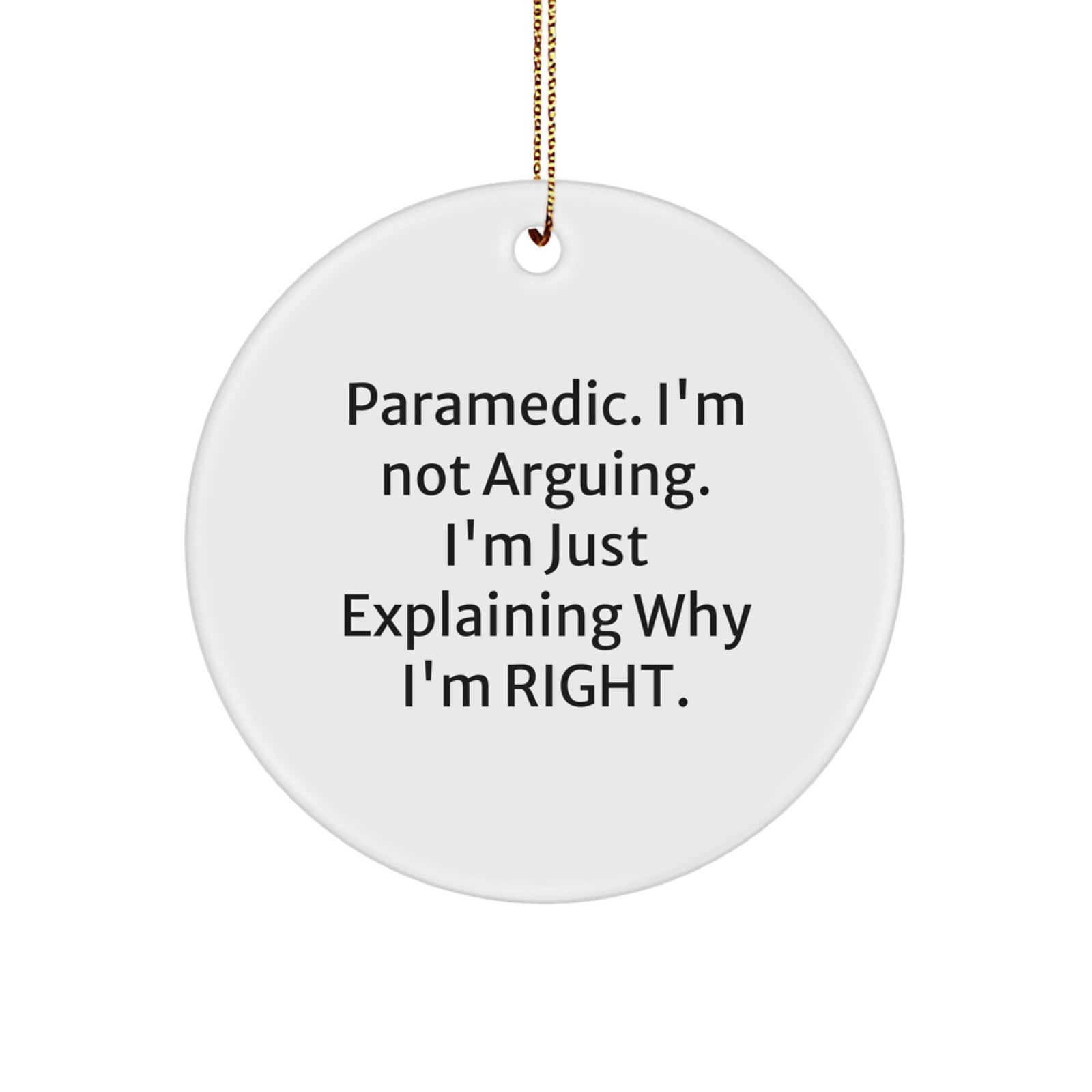 Funny Rescue Worker Gifts for Rescue Worker Men Women Friends Family - Rescue Worker Circle Ornament with Inspirational Quote - Christmas Unique Gifts from Family to Rescue Worker - Image 1