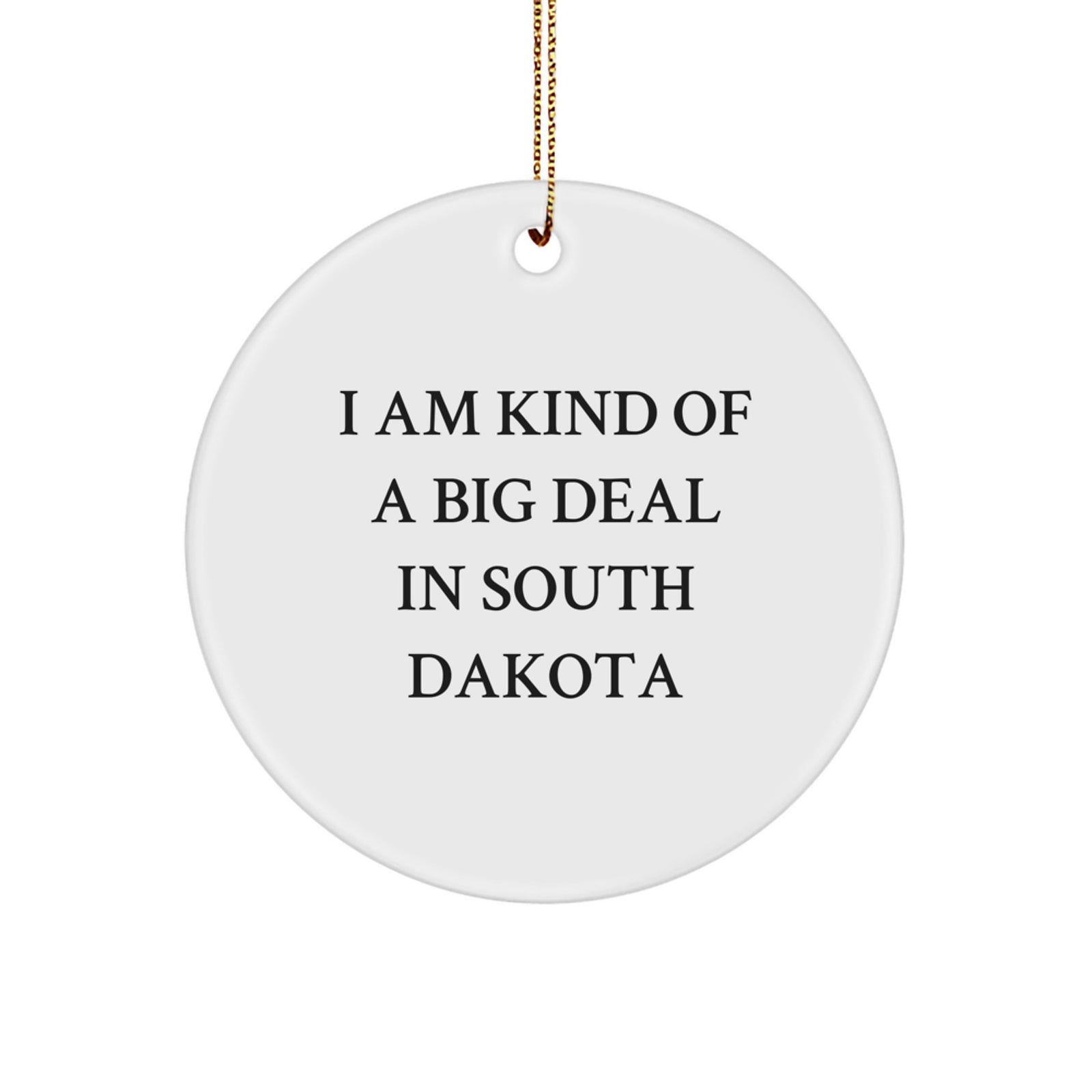 Funny South Dakota Circle Ornament Gifts from Friends to Family Members for Christmas - Image 1