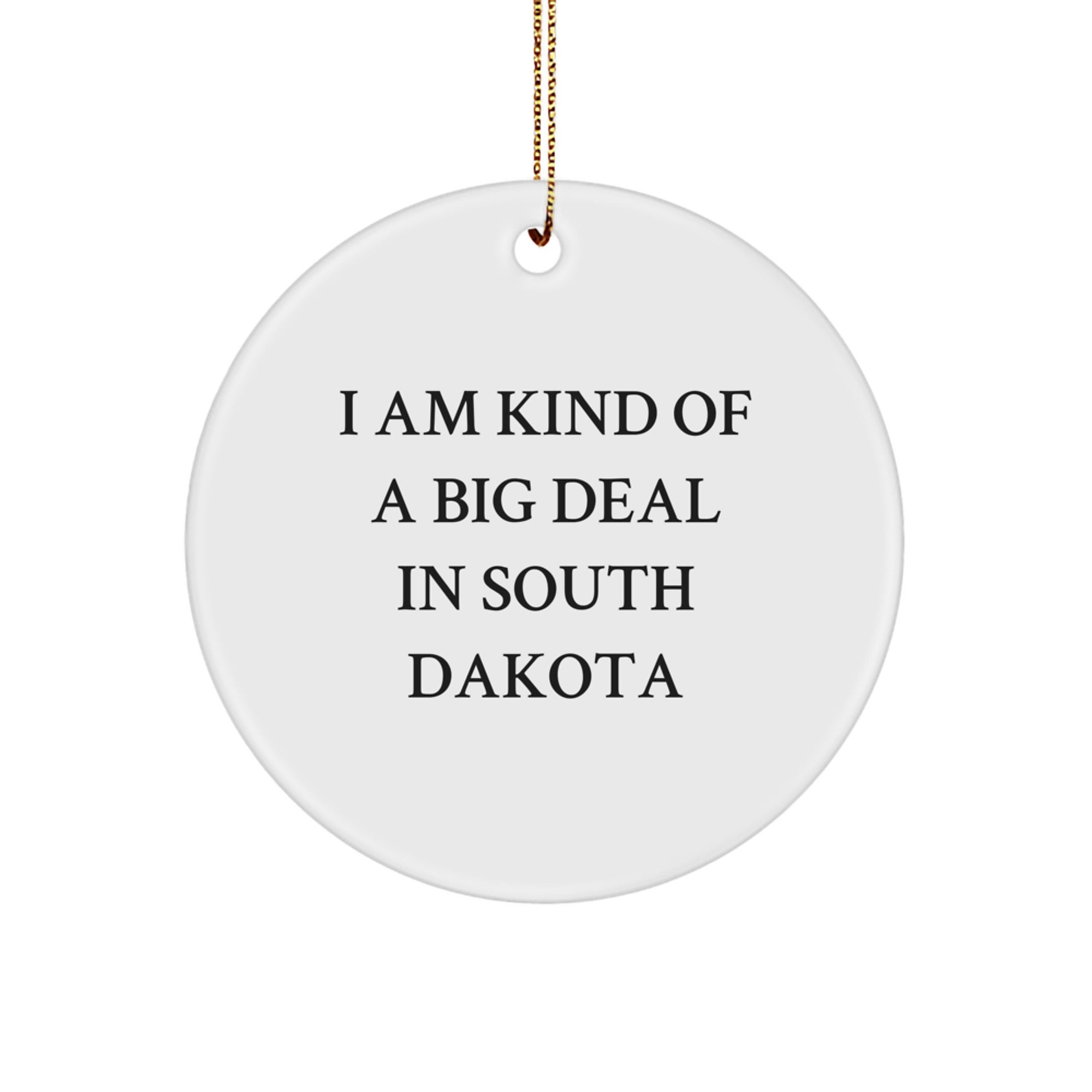 Funny South Dakota Circle Ornament Gifts from Friends to Family Members for Christmas - Image 1