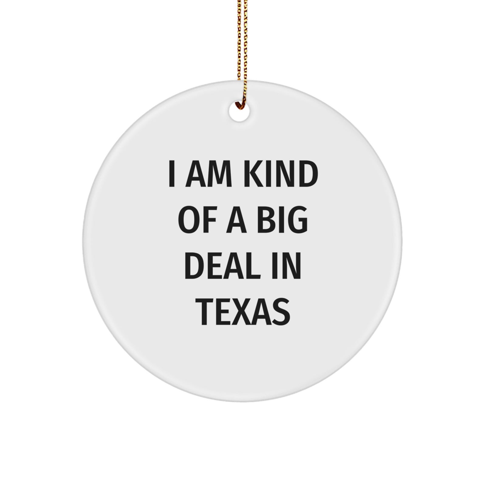 Texas Circle Ornament I Am Kind Of A Prime Selection Gifts for Texas Lovers - Image 1