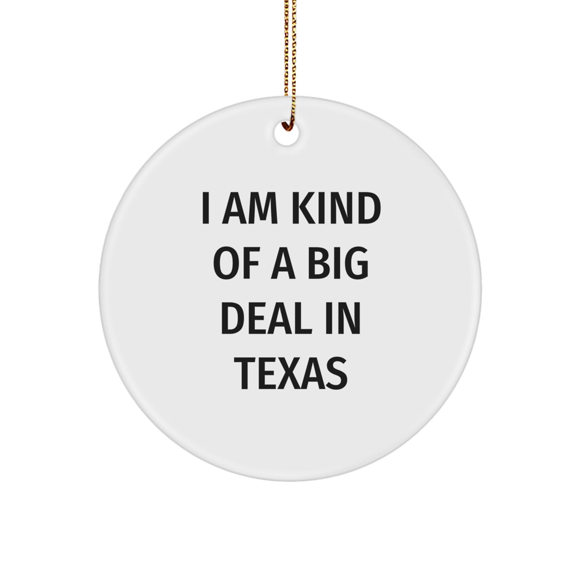 Texas Circle Ornament I Am Kind Of A Prime Selection Gifts for Texas Lovers - Image 1