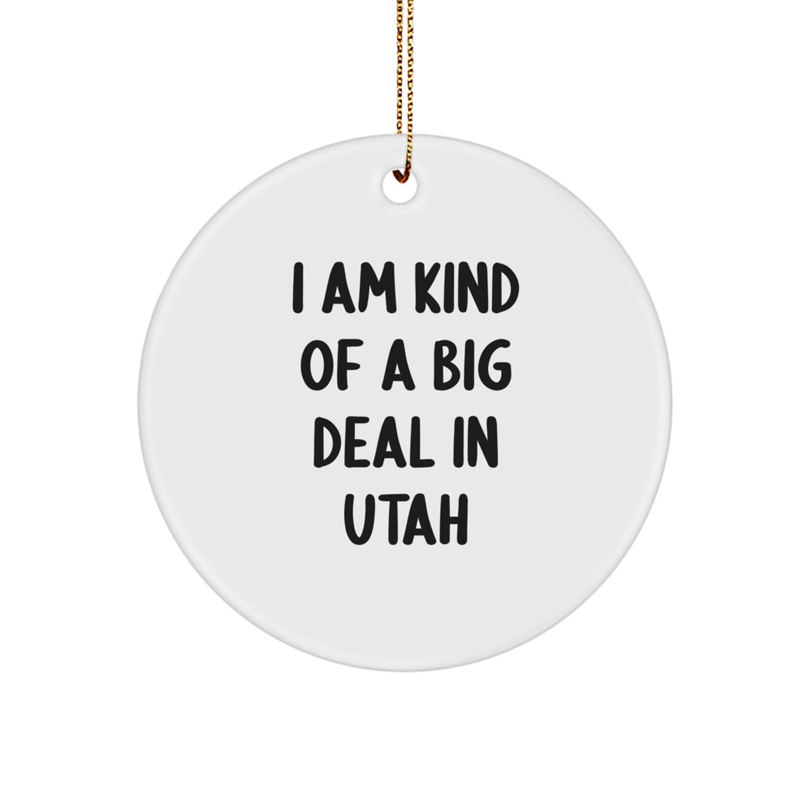 Utah Christmas Circle Ornament - I Am Kind Of A Prime Selection In Utah Gifts for Friends, Family, Coworkers - Image 1