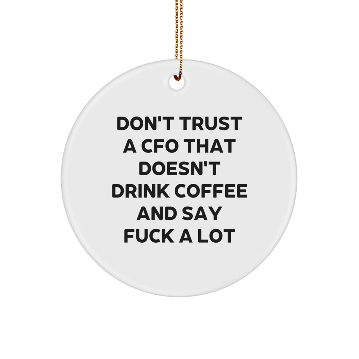 Cfo Circle Ornament Keepsake for Him Christmas Gift - Image 1