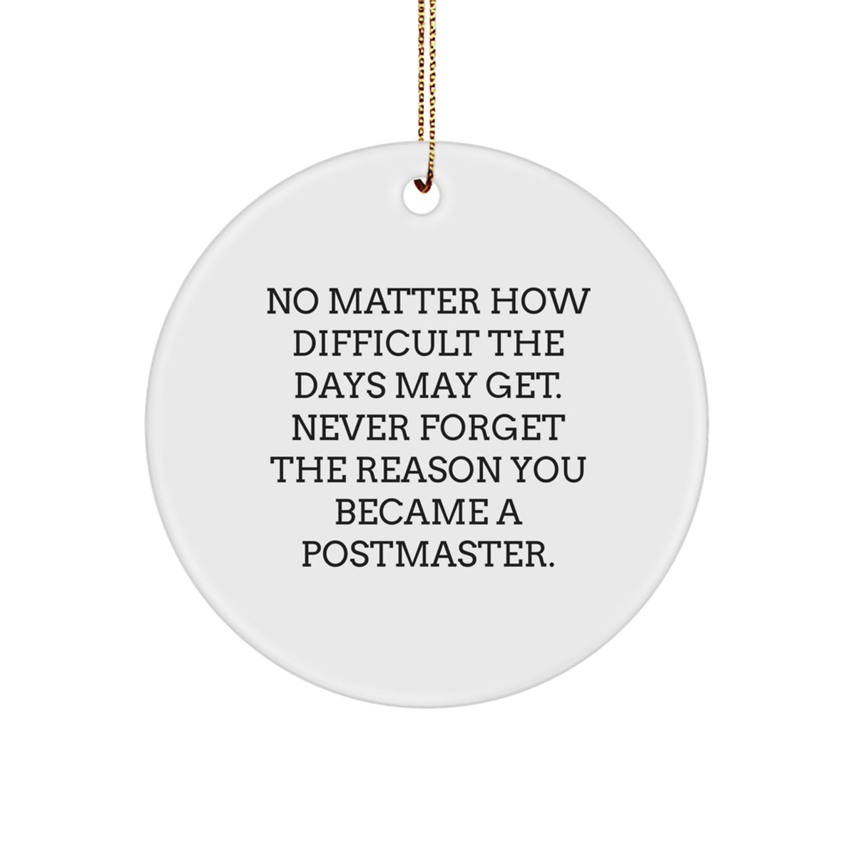 Inspirational Postmaster Christmas Ornament for Friends Novelty Gift - Image 1