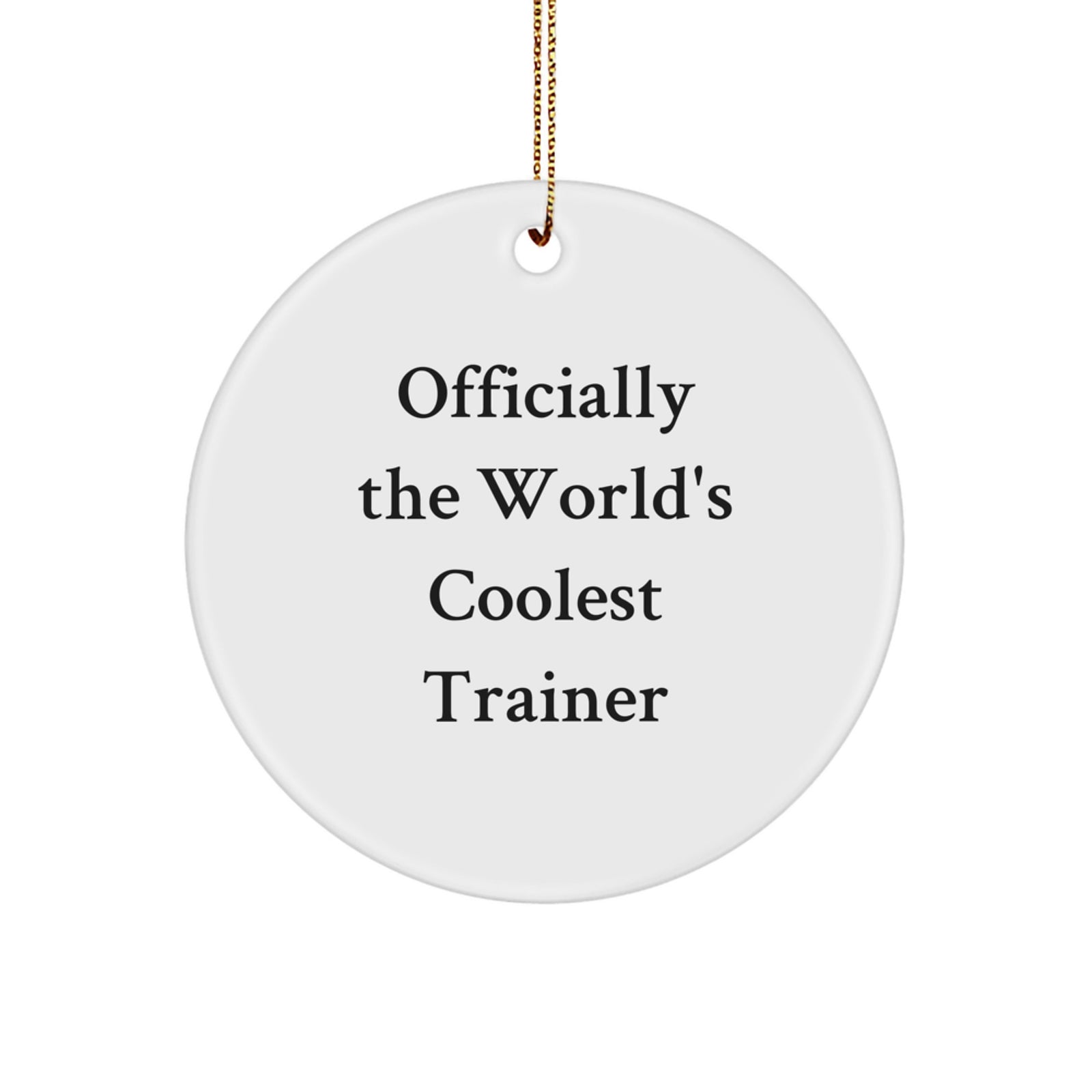 Funny Quote Trainer Circle Ornament Gifts from Men to Friends who Love Trainers Christmas Unique Gifts - Image 1