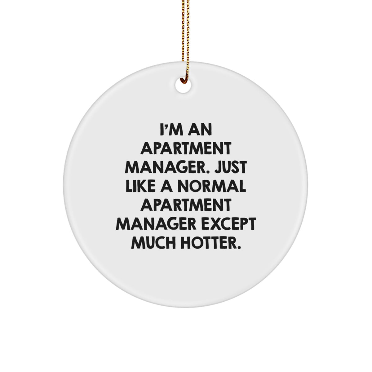 Gifts from Friends for the Hottest Apartment Manager, I'm An Apartment Manager Just Like A Normal One Except Much Hotter, Christmas Unique Ornament - Image 1