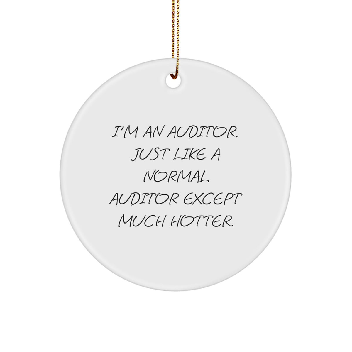 Auditor Christmas Unique Gifts for Men - Funny Circle Ornament from Friends, Coworkers, Family - Image 1