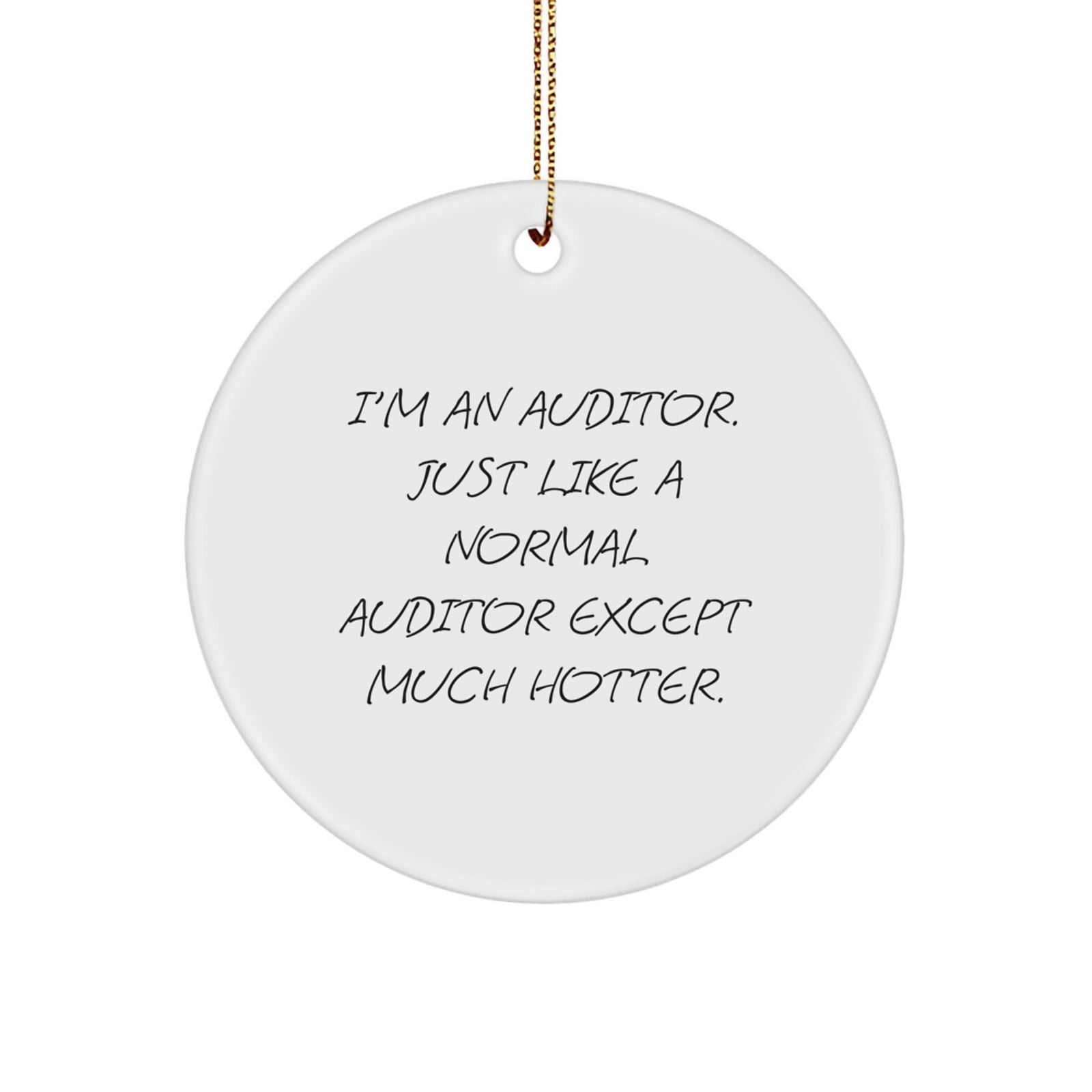 Auditor Christmas Unique Gifts for Men - Funny Circle Ornament from Friends, Coworkers, Family - Image 1