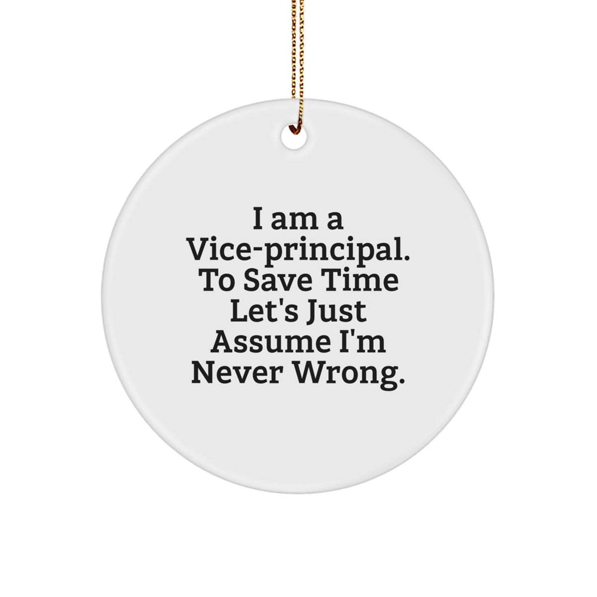 Funny Vice-principal Circle Ornament Gifts from Men to Vice-principal for Christmas Unique Ornaments - Image 1