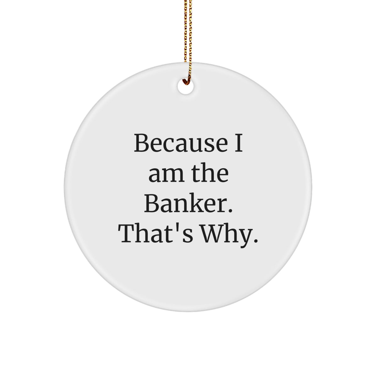 Banker Keepsake Christmas Ornament for Him Gift – Celebrate Pride - Image 1