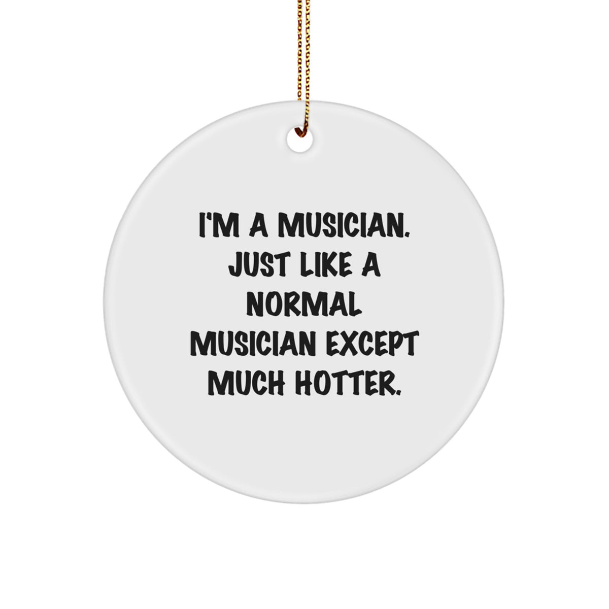 Funny Musician Circle Ornament for Christmas Unique Gifts from Friends or Family - Image 1