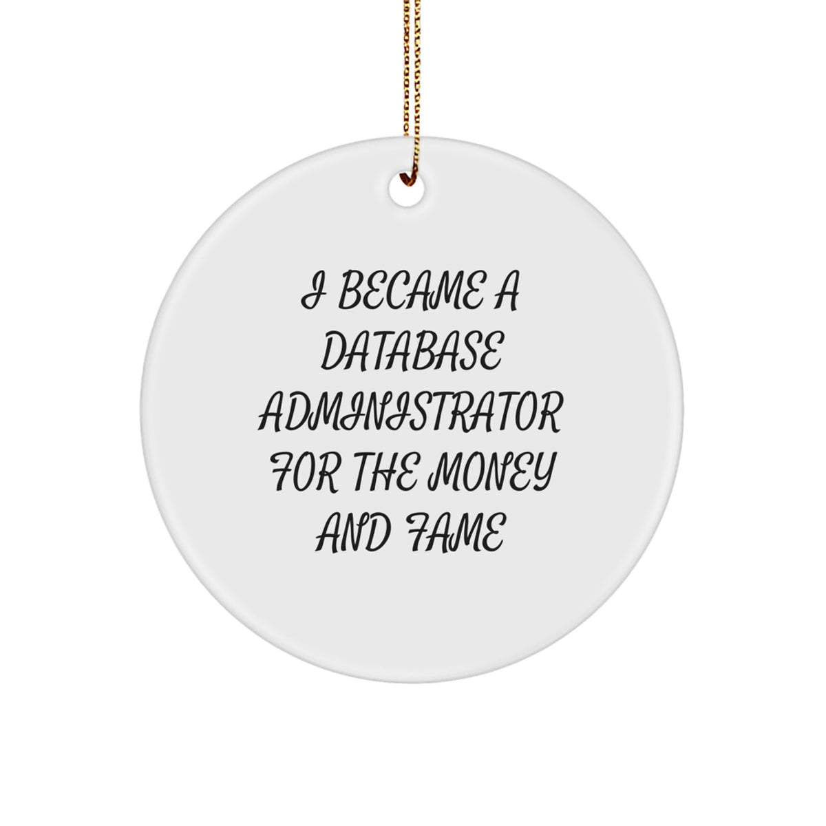 Database Admin Keepsake Bright Holiday Christmas Ornament for Him Gift - Image 1