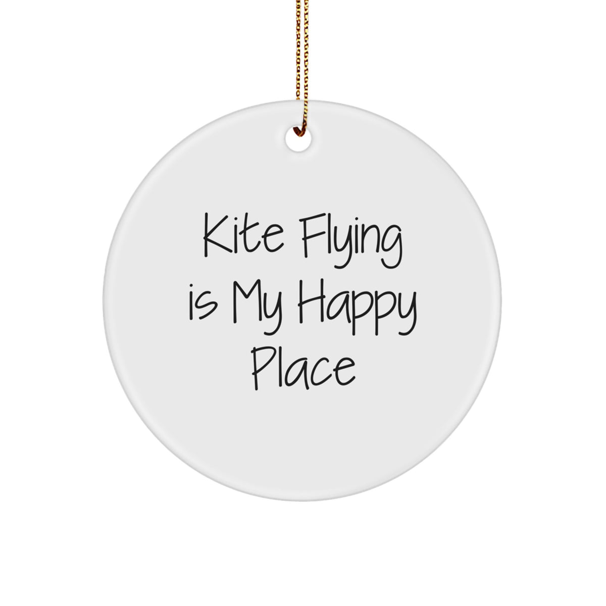 Christmas Ornament Gift for Coworkers Kite Flying Is My Happy Place Idea - Image 1
