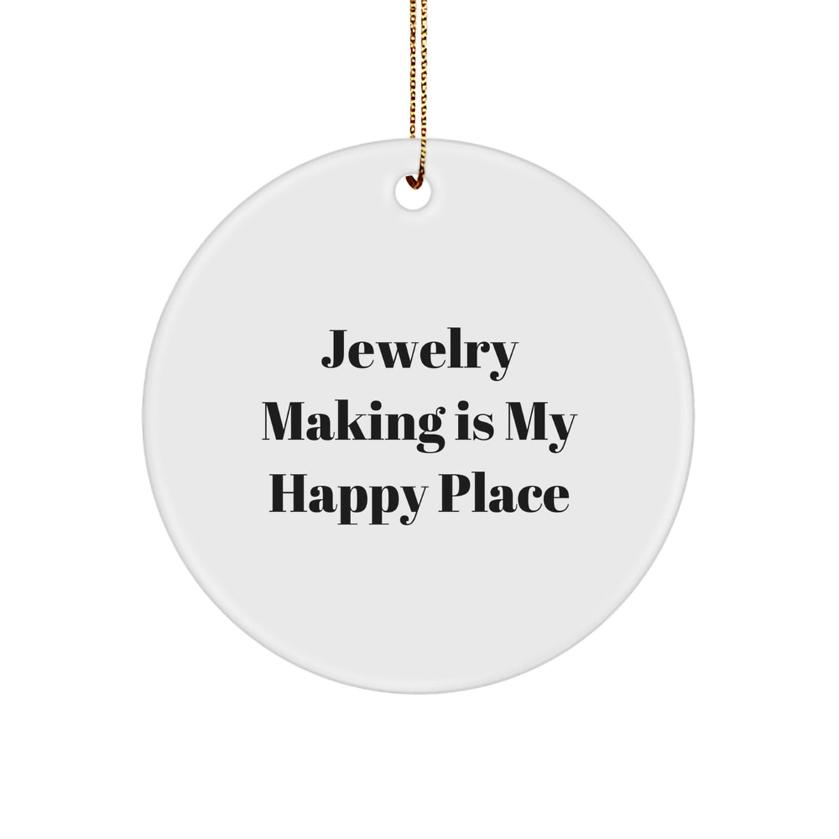 Jewelry Making Keepsake Bright White Christmas Ornament for Him Gift - Image 1
