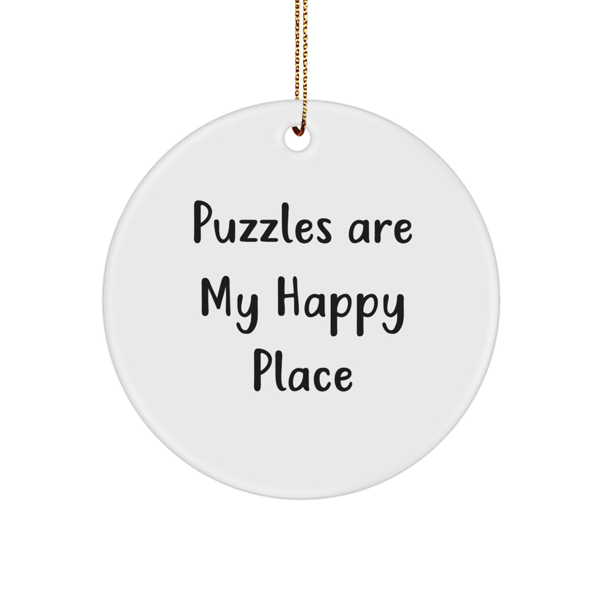 Funny Puzzles Circle Ornament Gifts from Friends, Family, or Coworkers for Puzzle Enthusiasts, Puzzles Lovers, and Christmas Unique Gifts - Image 1