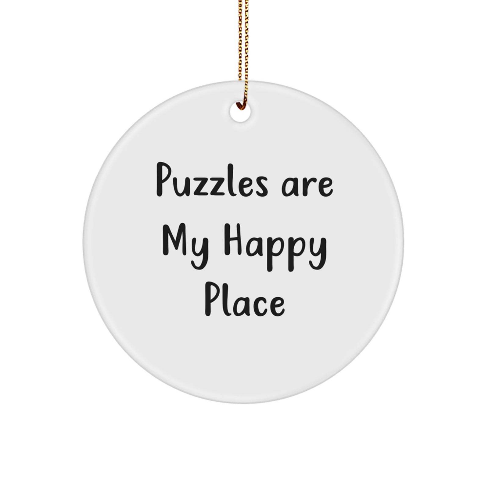 Funny Puzzles Circle Ornament Gifts from Friends, Family, or Coworkers for Puzzle Enthusiasts, Puzzles Lovers, and Christmas Unique Gifts - Image 1