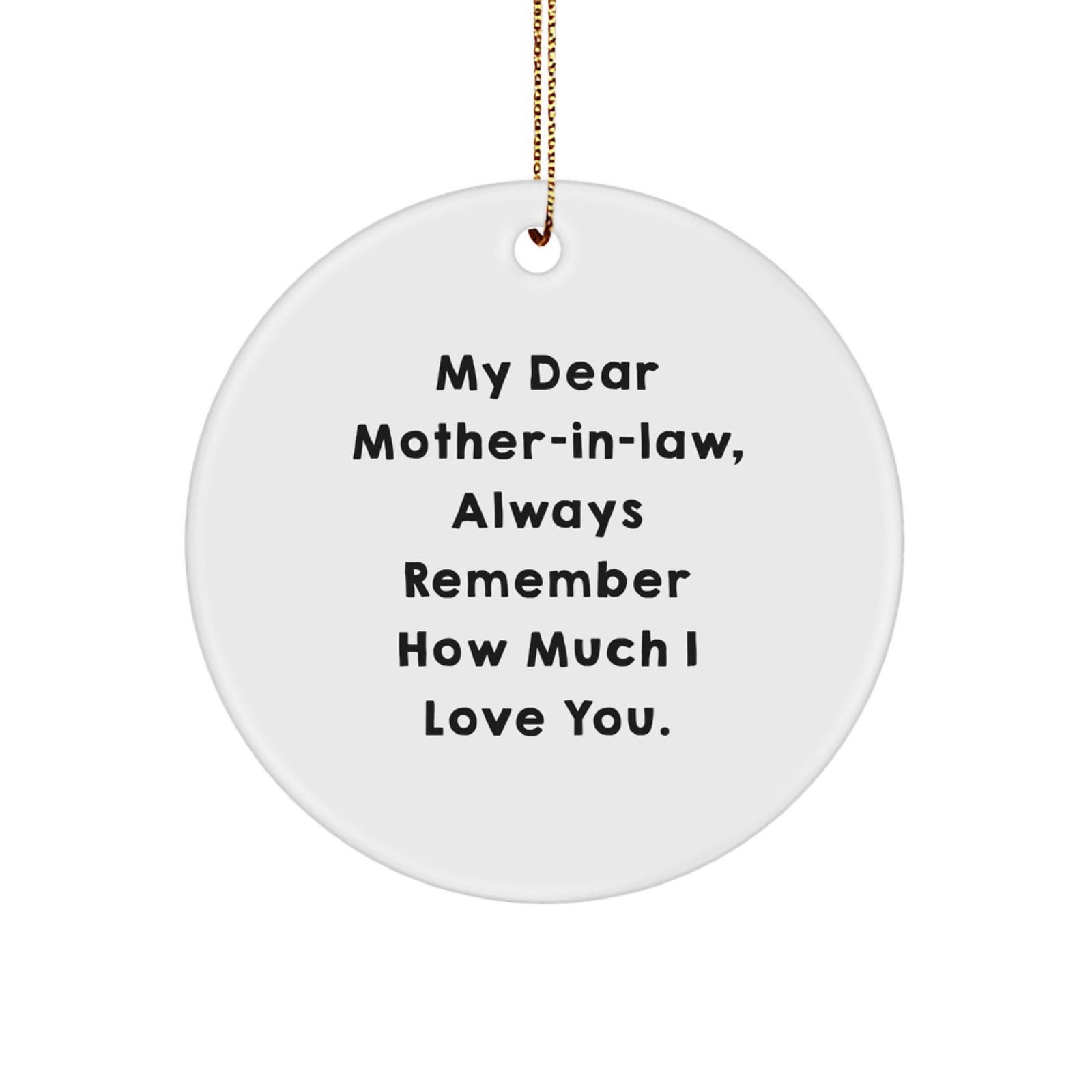 Funny Mom-in-law Gifts from Men, Women, Friends, or Family - Unique Circle Ornament for Mom-in-law, Daughter-in-law, or Sister-in-law - Christmas Decoration Ideas - Image 1